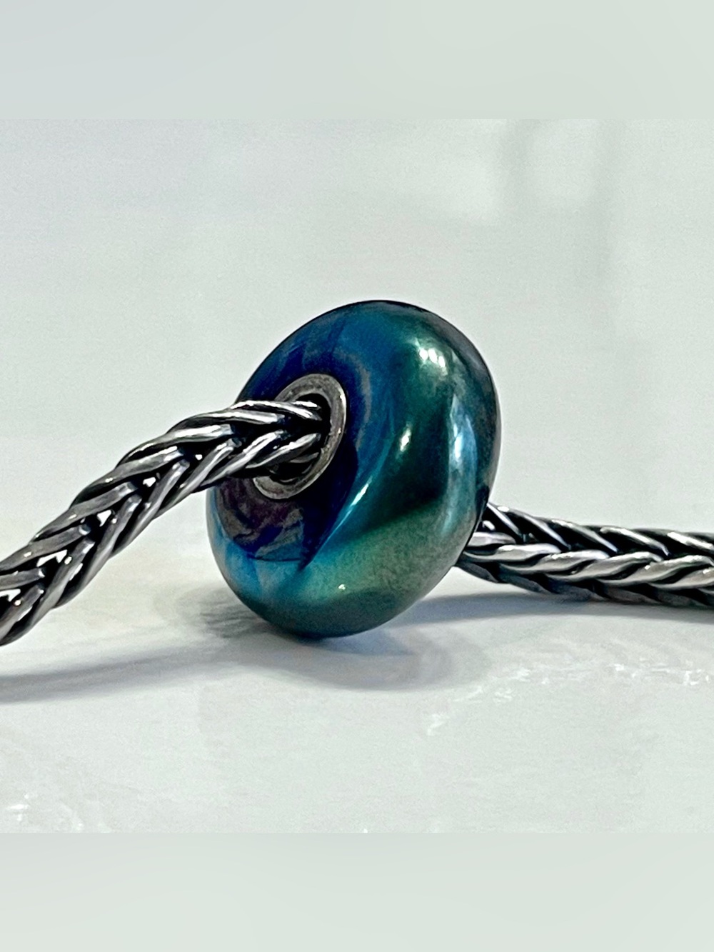 Authentic Trollbeads Green Hematite Bead